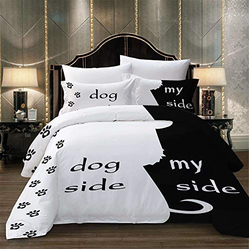 dog side my side duvet cover