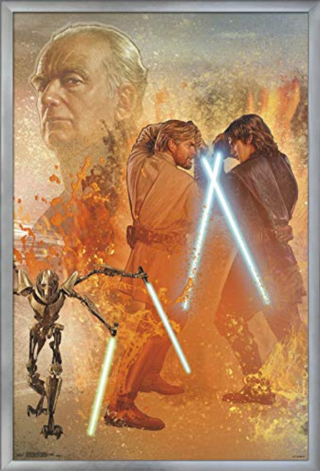 Trends International Star Wars  Revenge of The Sith - Celebration Mural Wall Poster  22-375  x 34   Silver Framed Version