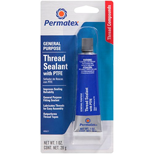 Permatex 80631-12PK Thread Sealant with PTFE  1 oz- Pack of 12