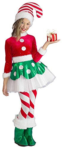 Princess Paradise Candy Cane Elf Princess Child s Costume  Medium