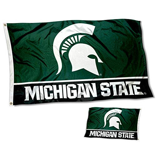 College Flags Banners Co- Michigan State Spartans Double Sided Flag College Flags Banners Co- Michigan State Spartans Double Sided Flag