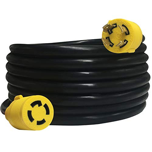 NEMA L14-30P-L14-30R Generator Extension Cords  4 Prong Heavy Duty  30 Amp 20 Foot  Black