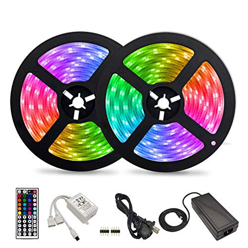 Led Strip Lights 65-6ft XYUAN 5050 RGB 600 LEDs Strip with IR Remote 12V Power Supply Flexible Color Changing Led Tape Light for Bedroom Home Kitchen Party TV Backlight DIY Decoration Led Strip Lights 65-6ft XYUAN 5050 RGB 600 LEDs Strip with IR Remote 12V Power Supply Flexible Color Changing Led Tape Light for Bedroom Home Kitchen Party TV Backlight DIY Decoration