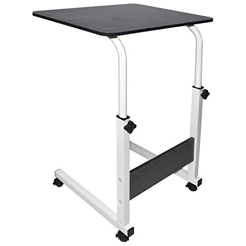 Coffee Table  Height Adjustable Overbed Bedside Table with Wheels  End Table  Sofa Bed Side Table for Living Room  Laptop Lap Desk Table  Accent TV Tray Table  Small Outdoor Patio Side Table Black