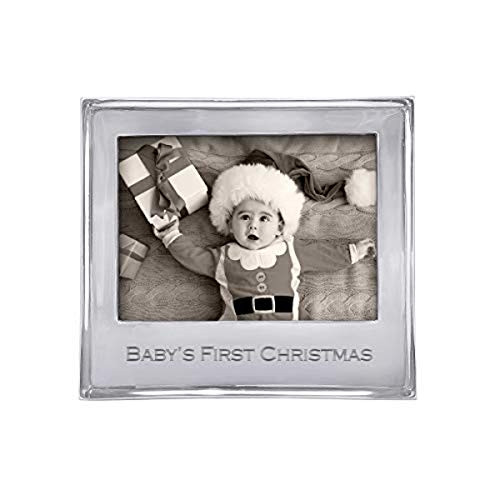 MARIPOSA Engraved Picture Frame  Signature 5x7  Baby s First Christmas