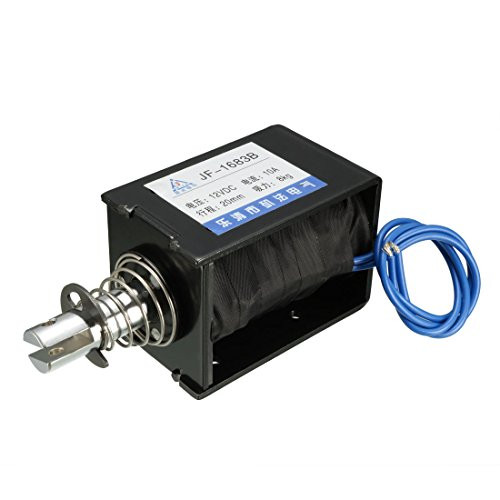 uxcell DC 12V 80N 20mm Stroke Pull Push Type Solenoid Electromagnet Open Frame Type Linear Motion JF-1683B