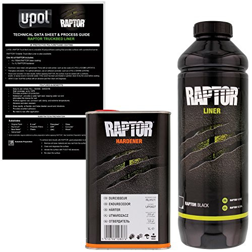 U-POL Raptor Black Urethane Spray-On Truck Bed Liner Texture Coating 1 Liter U-POL Raptor Black Urethane Spray-On Truck Bed Liner Texture Coating 1 Liter
