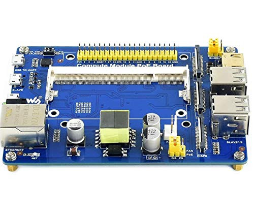 Compute Module IO Board with PoE Feature Development Board Composite Breakout Board for Developing with Raspberry Pi CM3 - CM3L - CM3 - CM3L Onboard 10-100M Ethernet Port USB Ports