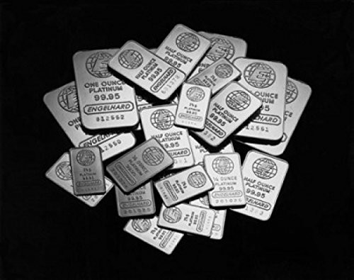 Posterazzi High Angle View of a heap of Platinum Bars Poster Print, (18 x 24)