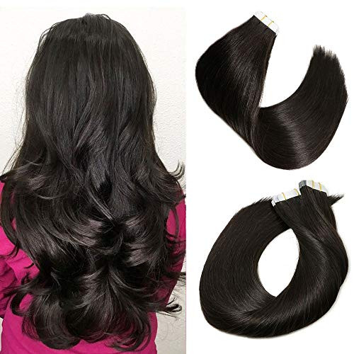 Tape In Remy Human Hair Extensions 8A 20pcs 50g Per Set 1B Natural Black Remy Hair Extensions Seamless Skin Weft Remy Silk Straight Hair Glue in Extensions Glue in Extensions Human Hair 20 Inch Tape In Remy Human Hair Extensions 8A 20pcs 50g Per Set 1B Natural Black Remy Hair Extensions Seamless Skin Weft Remy Silk Straight Hair Glue in Extensions Glue in Extensions Human Hair 20 Inch