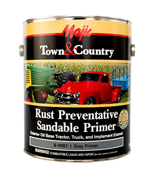 Majic Paints 8-0987-1 Town   Country Rust Preventative Sandable Primer  1-Gallon  Gray