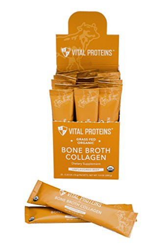Vital Proteins Organic  Grass-Fed Beef Bone Broth Collagen Stick Packs 10g Box of 20