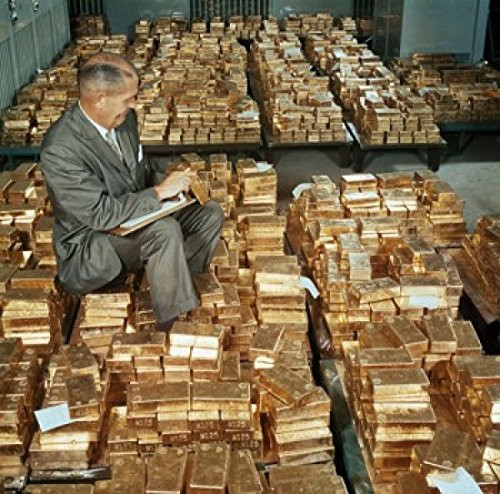 Posterazzi Side Profile of a Mature Man Counting Gold Bars Poster Print, (18 x 24) Posterazzi Side Profile of a Mature Man Counting Gold Bars Poster Print, (18 x 24)
