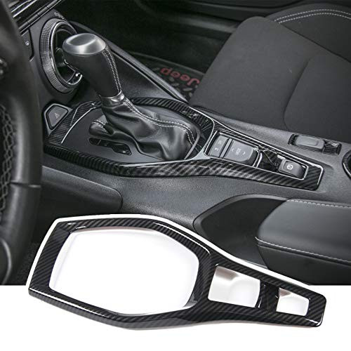 JeCar for Car Interior Accessories Gear Shift Panel Trim Cover ABS Frame Decor for Chevrolet Camaro 2017 Up  Carbon Fiber