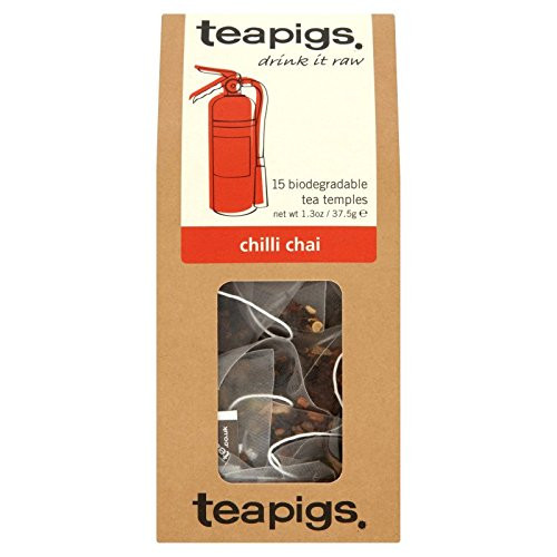 Teapigs Chilli Chai Black Tea Bags Made With Whole Leaves 6 Packs of 15 Tea Bags