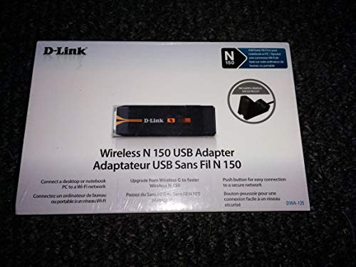 D-Link Network Device DWA-125 Wireless 150 USB Adapter 802-11n Retail