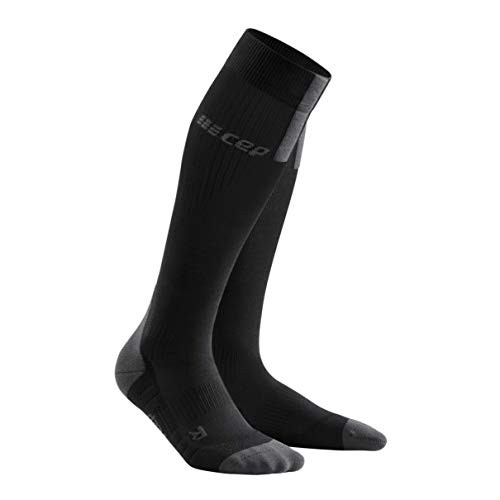 Women s Compression Run Socks  CEP Tall Socks 3-0  Black-Dark Grey IV