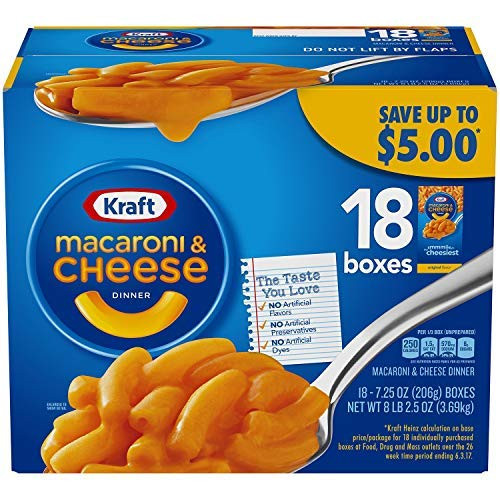 Kraft Macaroni   Cheese  Original Flavor  7-25 oz  18 Boxes-SET OF 2