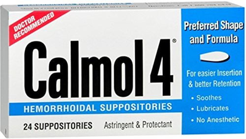Calmol 4 Hemorrhoidal Suppositories 24 Each Pack of 3