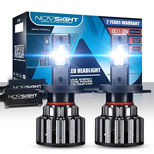 H4 Hi-Lo LED Headlight Bulbs Conversion Kit - 90W-Pair Extremely Brigh Up to 12000 Lumen-Pair - 6000K Cool White 360°Illuminate - HB2 9003 Hi-Lo Beam Car Headlights
