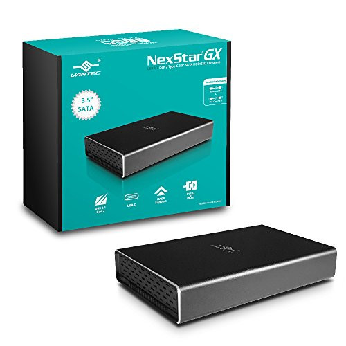 Vantec NexStar GX USB 3.1 Gen 2 Type-C 3.5" SATA HDD/SSD Enclosure; Comes with C to C and C to A Cable; Aluminum Casing; (NST-371C31-BK) Vantec NexStar GX USB 3.1 Gen 2 Type-C 3.5" SATA HDD/SSD Enclosure; Comes with C to C and C to A Cable; Aluminum Casing; (NST-371C31-BK)