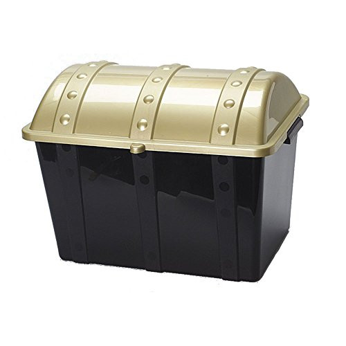 U.S. Toy Plastic Pirate Treasure Chest Box for Party Favors and Small Toys