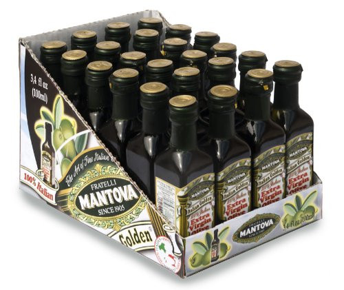 Mantova Italian Golden Extra Virgin Olive Oil - 3-4 oz Bottles Pack of 24 Mantova Italian Golden Extra Virgin Olive Oil - 3-4 oz Bottles Pack of 24