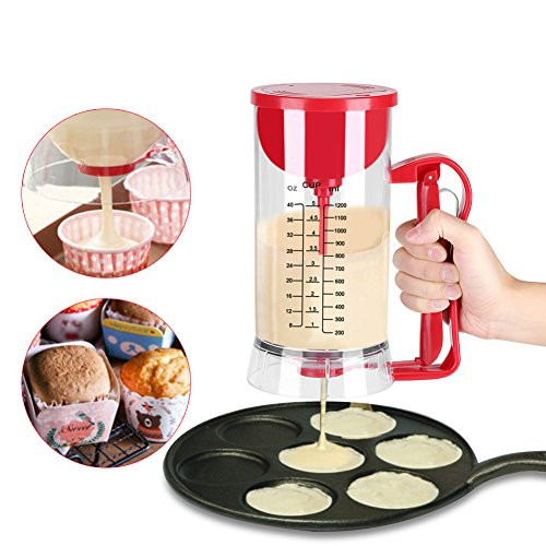 Pancake Cupcake Batter Dispenser, Batter Mixer Dispenser Maker Machine 1200ML Cake Batter Dispenser and Mixing System