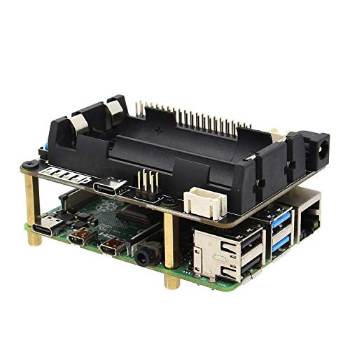 Geekworm Raspberry Pi UPS  X728 Max 5-1V 8A 18650 UPS   Power Management Board with AC Power Loss Detection  Auto On   Safe Shutdown Function for Raspberry Pi 4B-3B-3B