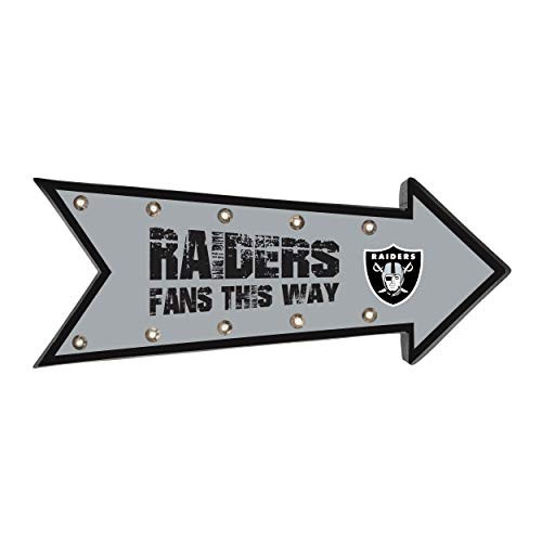 FOCO Oakland Raiders NFL Light Up Arrow Marquee Sign