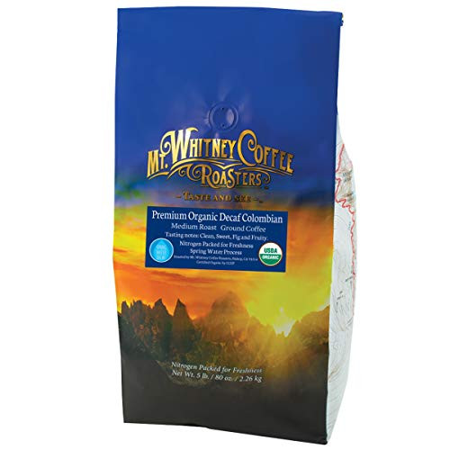 Mt- Whitney Premium Organic Spring Water Colombian Coffee Decaf Ground  5 Lb
