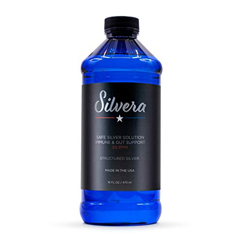 Silvera Structured Silver 16 oz - Single Bottle - 30PPM Liquid Silver for Balanced Gut   Immune Support - All Natural Silver Water for Skin Health - Works Quickly and Effectively