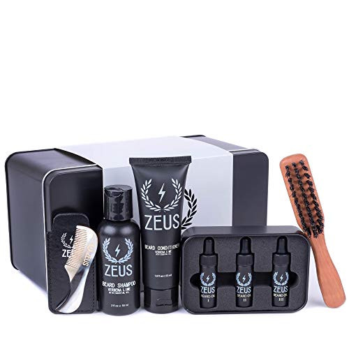 Zeus Goatee Care Set Verbena Lime- Beard Shampoo and Conditioner Beard Oil Coffret Natural Horn Mustache Comb and Beard Brush Zeus Goatee Care Set Verbena Lime- Beard Shampoo and Conditioner Beard Oil Coffret Natural Horn Mustache Comb and Beard Brush