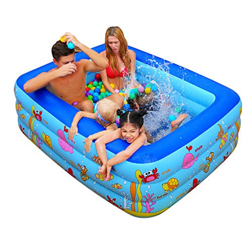 Inflatable Swimming Pool PVC Swimming Pool Thickened Safe Paddling Pool for Kids and Adults Family Inflatable Pool for Garden Backyard  Outdoor Summer Water Party Inflatable Pool Small to Large Size