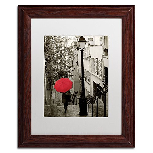 Paris Stroll II Artwork by Sue Schlabach Wood Frame, 11 by 14-Inch, White Matte Paris Stroll II Artwork by Sue Schlabach Wood Frame, 11 by 14-Inch, White Matte