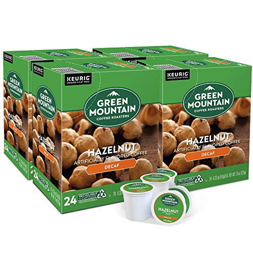 Green Mountain Coffee Roasters Hazelnut Decaf  Single-Serve Keurig K-Cup Pods  Flavored Light Roast Coffee  96 Count