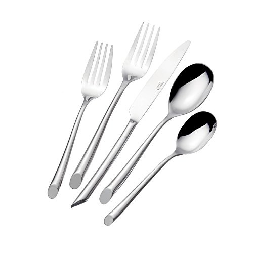 Towle Living Satin Wave 20-Piece Forged Stainless Steel Flatware Set  Service for 4