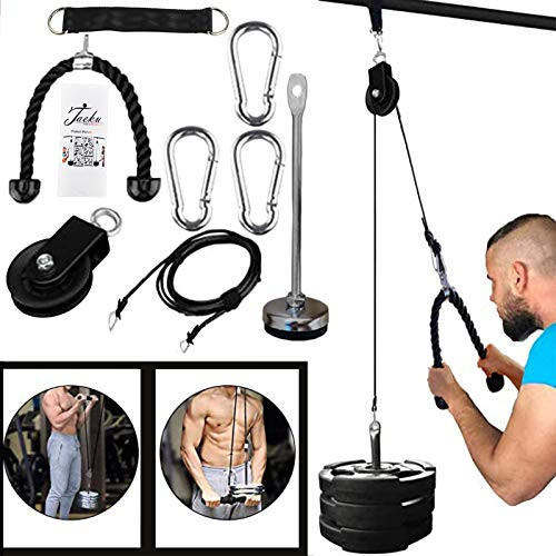 Pulley Cable Machine Men Women Professional Muscle Strength Fitness Equipment Forearm Wrist Roller Training for LAT Pulldowns  Biceps Curl  Triceps Extensions Workout Curved