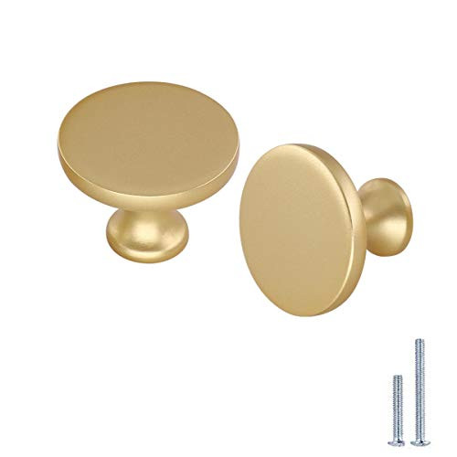 25Pack Peaha Brass Knobs for Kitchen Gold Cabinets Knobs - PH9189BB Metal Drawer Pulls Gold Drawer Handles for Bathroom Cabinets Hardware