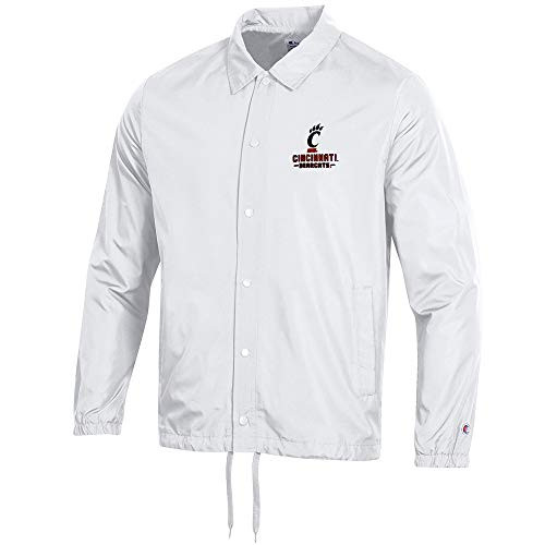 Champion Cincinnati Bearcats NCAA Men s White Classic Coaches Jacket X-Large White Champion Cincinnati Bearcats NCAA Men s White Classic Coaches Jacket X-Large White
