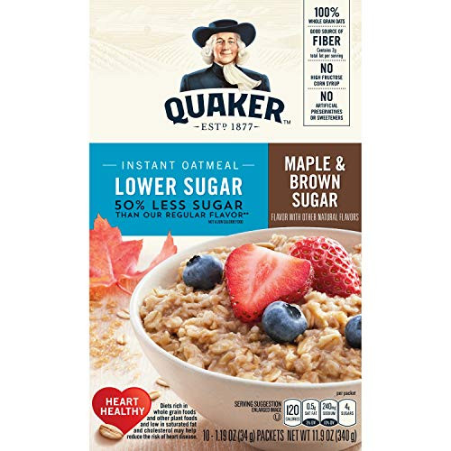 Quaker  Instant Oatmeal  Maple Brown Sugar  10 Ct  2 Pack