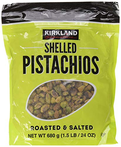 Kirkland Signature Nuts  Shelled Pistachios Roasted and Salted 24 Ounce -Pack of 2-