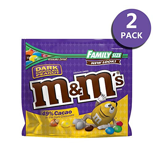 MandMs Dark Chocolate Peanut Family Size 19 2 oz - Pack of 2