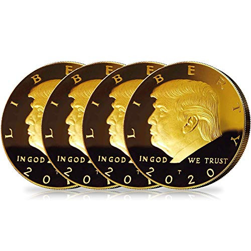 Trump Coin Keep America Great 45th President Commemorative Coin American Eagle Coin Novelty Challenge Coin Collection Gifts -4 PCS-