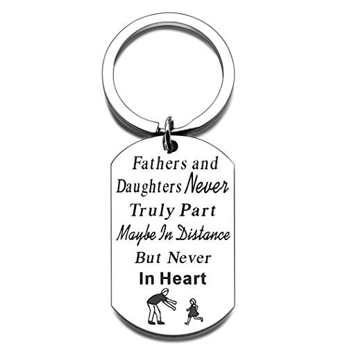Dad Gifts Keychain from Daughter for Papa New Dad Father in Law Birthday Christmas Wedding Fathers Day Never Truly Part Maybe in Distance But Never Dad Gifts Keychain from Daughter for Papa New Dad Father in Law Birthday Christmas Wedding Fathers Day Never Truly Part Maybe in Distance But Never
