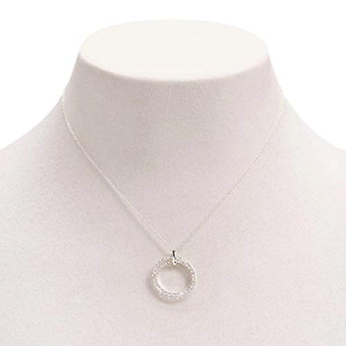 Jovono Dainty Circle Pendant Necklaces Fashion Crystal Necklace Chain Jewelry for Women and Girls -Silver- Jovono Dainty Circle Pendant Necklaces Fashion Crystal Necklace Chain Jewelry for Women and Girls -Silver-