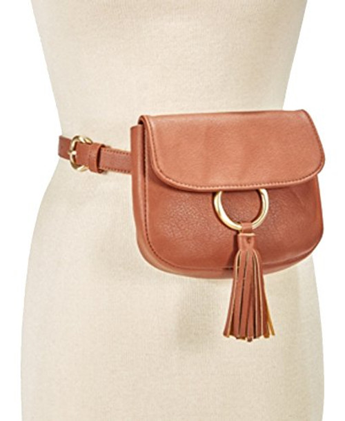 Inc International Concepts Tassel Flap Belt Bag (Cognac, S)