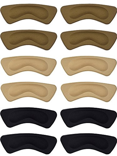 Hotop 6 Pairs Heel Cushion Pads Heel Shoe Grips Liner Self-adhesive Shoe Insoles Foot Care Protector -Multicolor- Hotop 6 Pairs Heel Cushion Pads Heel Shoe Grips Liner Self-adhesive Shoe Insoles Foot Care Protector -Multicolor-