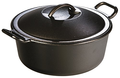 Lodge P10D3 Seasoned Cast Iron Dutch Oven, 4 quart