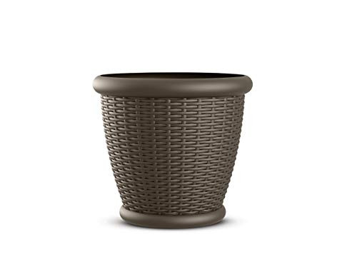 Suncast 1816WJ 18-Inch Resin Wicker Planter